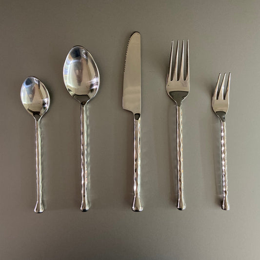 Moon River Hammered Cutlery Set