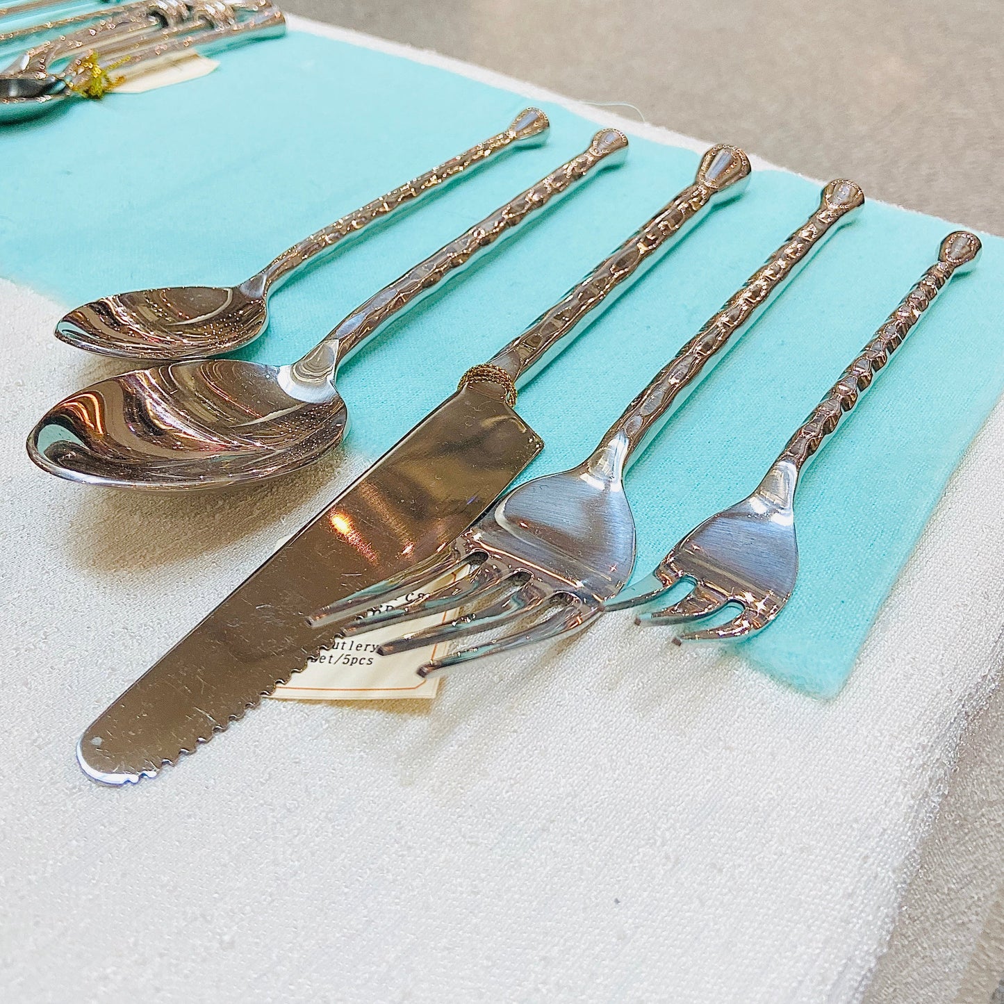 Moon River Hammered Cutlery Set