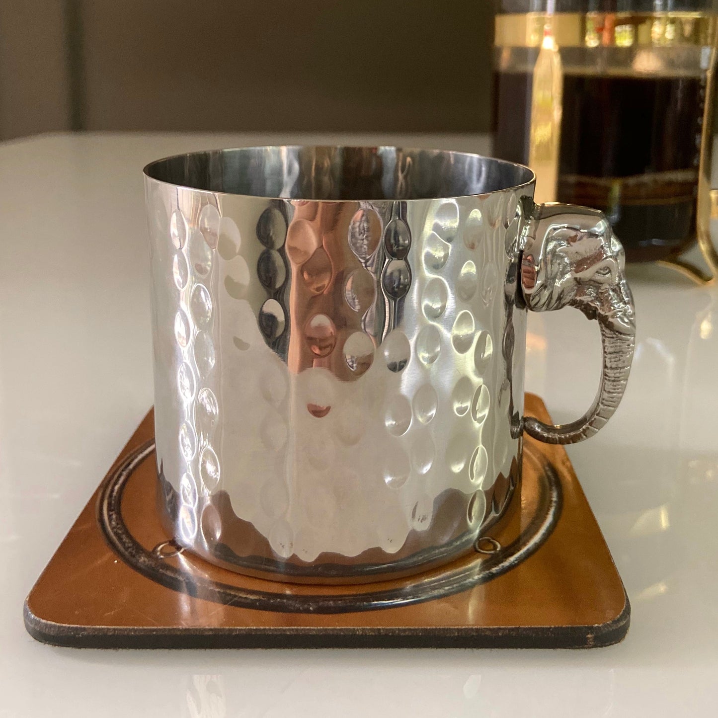 Elephant Hammered Coffee Cup, 250ml