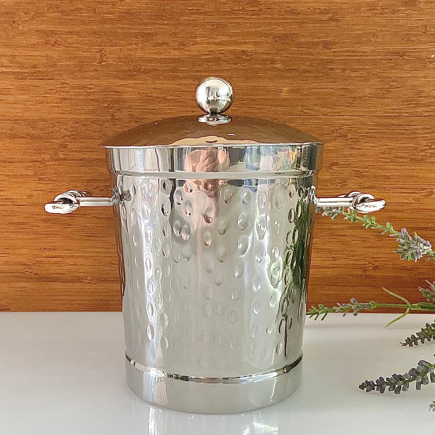 Royal Hammered Ice Bucket,1.2L & Doble wall