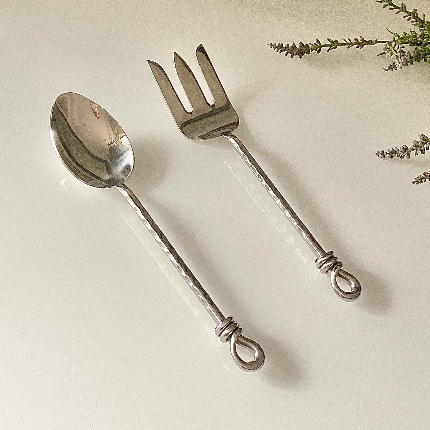 Royal Hammered Salad Servers