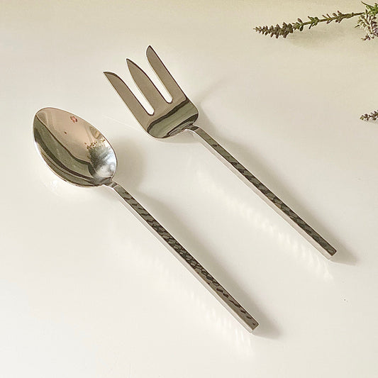 Slone Hammered Salad Servers